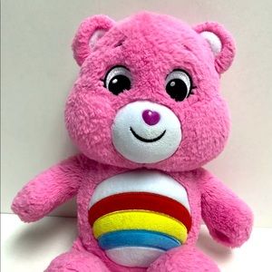 Cheer Bear Care Bear‎ Plush Stuffed Animal Pink 14”